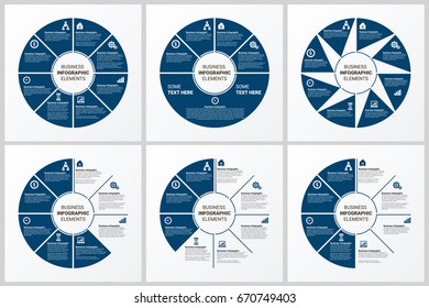 Modern Infographic Pie Charts Sets