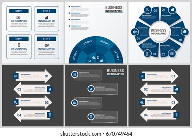 Modern Infographic Pie Charts Sets