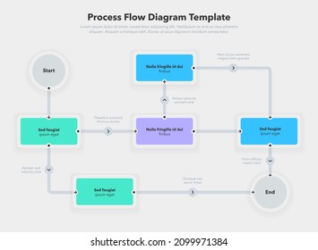 Modern Infographic Process Flow Diagram Flat Stock Vector (Royalty Free ...