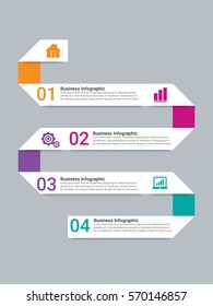 Modern Infographic Process Template. Infographics Elements