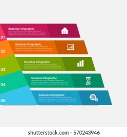 Modern Infographic Process Template. Options Banner