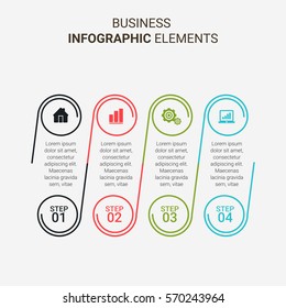 Modern Infographic Process Template. Options Banner