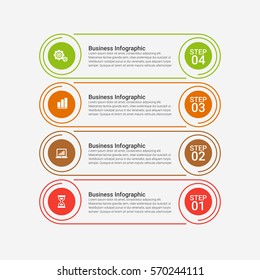 Modern Infographic Process Template. Options Banner