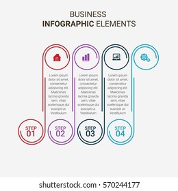 Modern Infographic Process Template. Options Banner