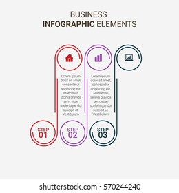 Modern Infographic Process Template. Options Banner