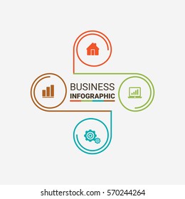 Modern Infographic Process Template. Options Banner