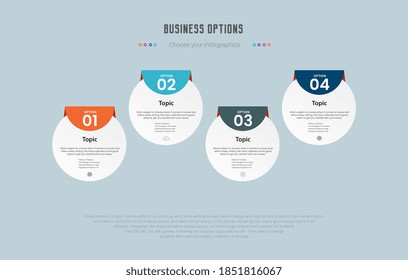 Plantilla de proceso Infográfico Moderno, Diseño de plantillas Infográficas para procesos financieros y empresariales, Infografía con 4 pasos, flujo de trabajo, diagrama, presentaciones, mostrar. vector, ilustración.