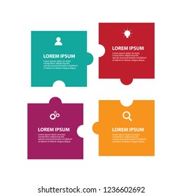 Modern infographic with puzzle for diagram