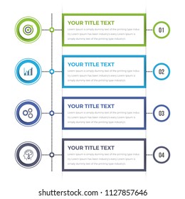 Modern Infographic Ribbons Template with 04 Elements