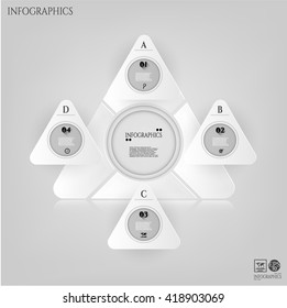 Modern infographic, set, group, collection of labels, banners with numbers and simple icons, isolated on gray background, for infographics, presentations, documents