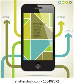 Modern Infographic with a smartphone