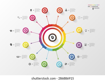 Modern infographic. Spiral business template. Vector