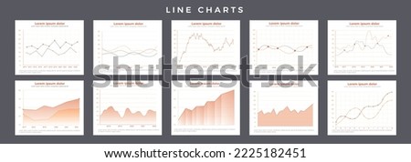 
Modern Infographic Statistics Line Chart, business flat design graph