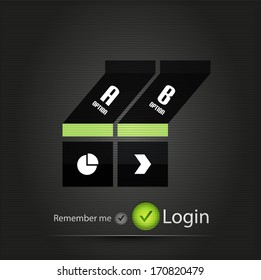 Modern infographic stripes design on black for business background | numbered banners | business lines | graphic website layout vector