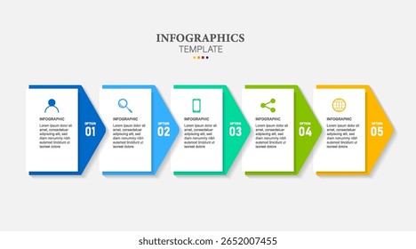Modern Infographic Template arrow concept
