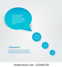 Modern infographic template for banners, website templates and designs, infographic posters, brochures, ads, presentations, business, education designs. Speech Bubble. 