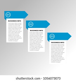 Modern infographic template blue color.