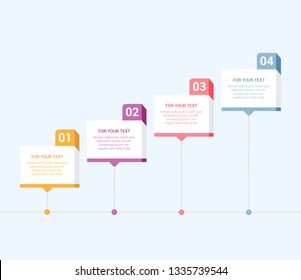 Modern Infographic Template for Business with 4 steps. Business progress concept with options, parts, steps, processes. EPS10