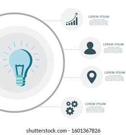 Modern Info-graphic Template for Business with 4 steps, icons for 4 options