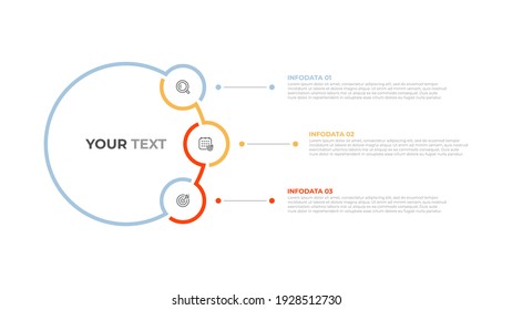 Modern infographic template. Business concept with icons and 3 options or steps. Can be used for annual report, info chart, info graph, web design.