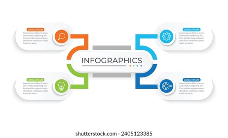 Modern infographic template. Business concept with 4 options