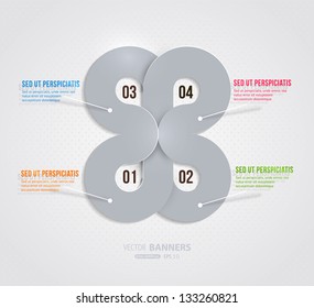Modern infographic template for business design. Can be used for banners, cards, paper designs, website layouts, diagrams and presentations. Vector eps10 illustration.