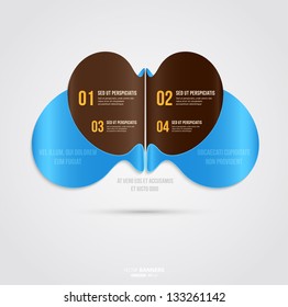 Modern infographic template for business design. Can be used for banners, cards, paper designs, website layouts, diagrams and presentations. Vector eps10 illustration.