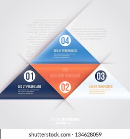 Modern infographic template for business design. Can be used for banners, cards, paper designs, website layouts, diagrams and presentations. Vector eps10 illustration.