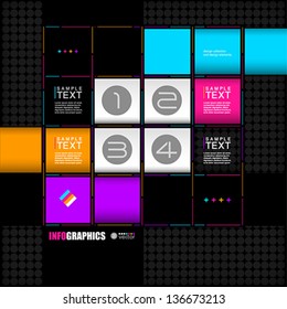 Modern infographic template for business design. Vector eps10 illustration.