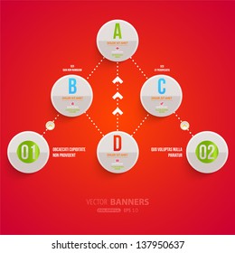 Modern infographic template for business design. Can be used for banners, cards, paper designs, website layouts, diagrams and presentations. Vector eps10 illustration.