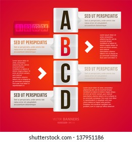 Modern infographic template for business design. Can be used for banners, cards, paper designs, website layouts, diagrams and presentations. Vector eps10 illustration.
