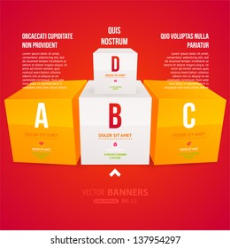 Modern infographic template for business design. Can be used for infographic posters, banners, cards, paper designs, website layouts and web designs, diagrams and presentations. eps10 vector.