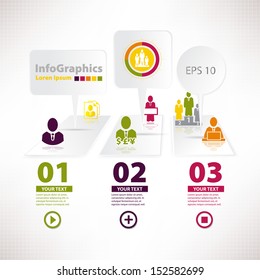 Modern infographic template for business design with mirrors