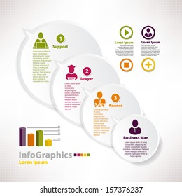 Modern infographic template for business design with speech baloon