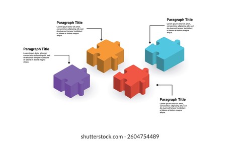 Modern infographic template for business presentations: step-by-step process with numbers, text blocks, and graphic elements for easy demonstration of a plan, strategy, or report.