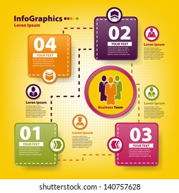 Modern infographic template for business team work