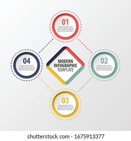 Modern infographic template for business. vector illustration