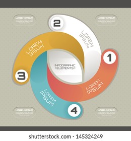 Modern infographic template. Can be used for infographics, web design, workflow layout, diagram, etc.