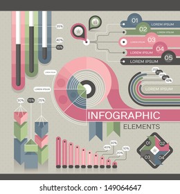 Modern infographic template. Can be used for infographics, web design, workflow layout, diagram, etc.