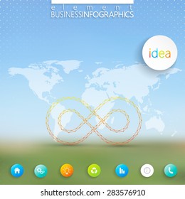 Modern infographic template. Can be used for workflow layout, diagram, chart, number options, web design. Vector illustration.