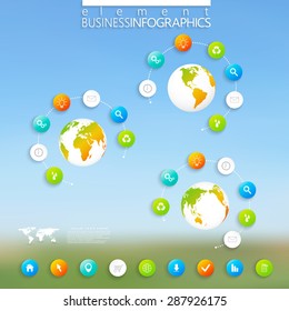 Modern infographic template. Can be used for workflow layout, diagram, chart, number options, web design. Vector illustration