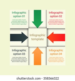 Modern Infographic template. Can be used for infographics, graphic or website layout vector, numbered banners