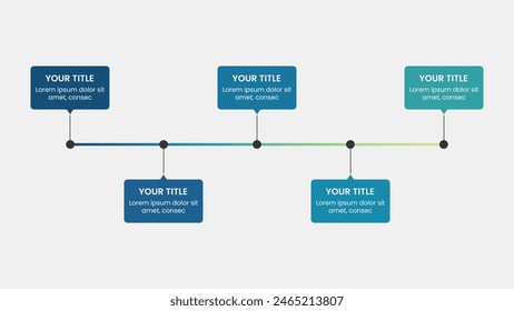 Modern infographic template. Creative business process for presentation. Pitch deck workflow design in vector.