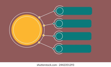 Modern infographic template. Creative circle element design with marketing icons. Business concept with 4 options, steps, and sections. Vector