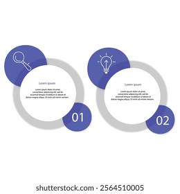 Modern infographic template. Creative circle element design with marketing icons. 