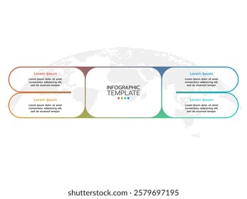 Modern infographic template. Creative circle elements design with marketing icons. Business concept with 4 options, steps, and parts.