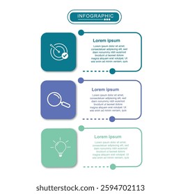 Modern infographic template. Creative element design with icons. Business concept with 3 options