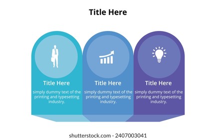 Modern infographic template. Creative idea design with marketing icons. Business concept with 3 options, steps, sections.