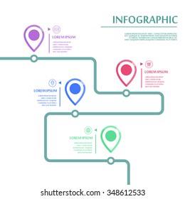 modernes Infografik-Template-Design mit Markierungselementen