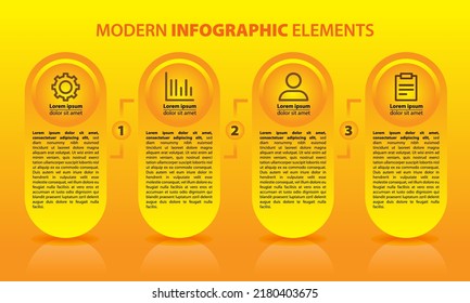 Diseño moderno de plantillas de infografía con opciones de números o pasos.